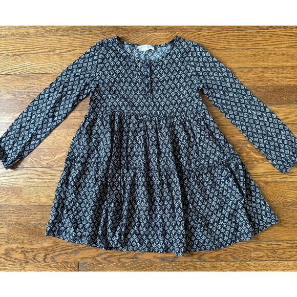 Tucker + Tate Girls' Black Print Dress Size 5 - Picture 1 of 4